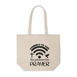 Connect to God Custom Canvas Tote Bag